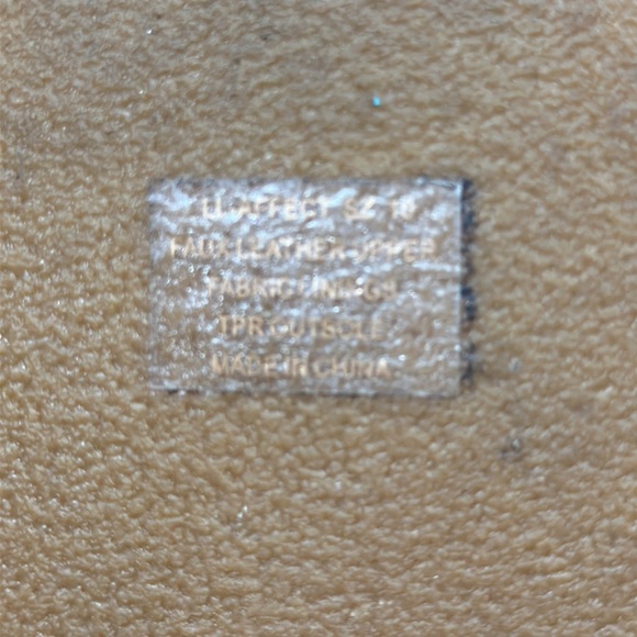 LL AFFECT Slides Neutral Tan &White Faux Leather. Faux Cork Footbed. Size 10. - Picture 6 of 6